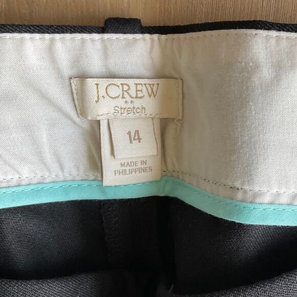 J. Crew Factory Winnie pant in stretch cotton blend black ankle pant side zip 14 - Picture 3 of 14